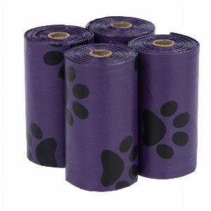 Pungi igienice parfumate 4 role a 15 pungi lila aromă lavandă