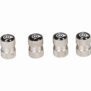 4 x Ventilkappe silber geriffelt