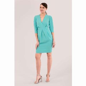 Closet London Blue Puff Sleeve Tulip Dress Now 25 Was 3899