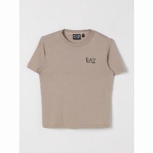 Short Sleeve Crew Neck Tee Kids  Beige