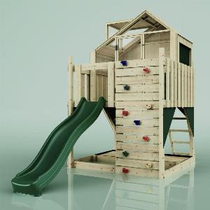 Cabane enfant sur pilotis PolarPlay Météorite Vert Émeraude