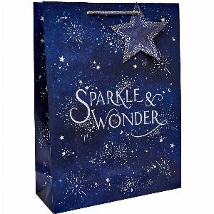Navy Sparkle amp Wonder Extra Large Portrait Gift Bag
