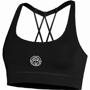 BIDI BADU Letty Tech Strappy Soutiengorge Sport Femmes  Noir  Blanc