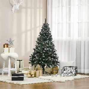 HOMCOM Künstlicher Weihnachtsbaum 150 cm faltbar mit Kunstschnee jetzt für 4990  erhältlich