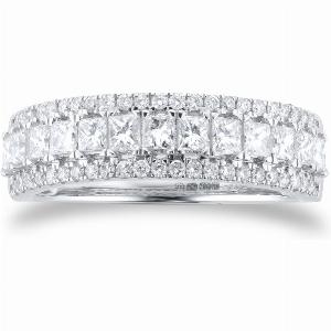50 Discount on 18ct White Gold 100ct Diamond Illusion Set Ring Size Q5