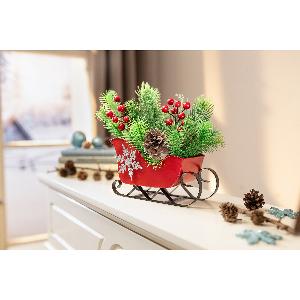 11 Rabatt auf das Weihnachtsgesteck Schlitten sichern