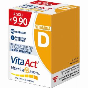 Sconto del 23 su Vita Act Vitamina D 2000ui 60 compresse per ossa e immunità