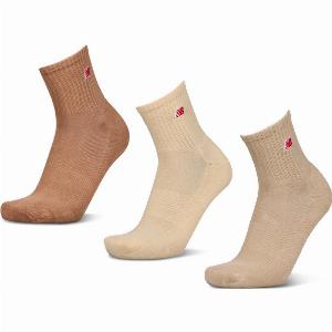 New Balance Quarter 3 Pack Unisexe Chaussettes  Marron  Taille 3942  Foot Locker