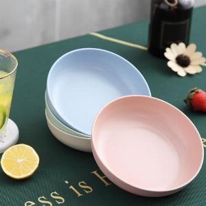Dinner Plate Solid Color Smooth Surface Easy Cleaning Microwave Safe Food Grade Tableware Round Shape 15cm green