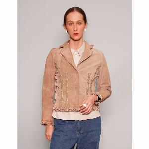 Vintage Frilled Suede Jacket
