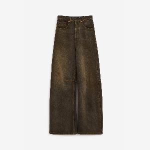 Jeans 5 tasche in cotone marrone ora a 385  con 30 di sconto