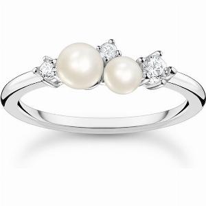Get 13 Discount on THOMAS SABO Silver CZ Pearl Womens Ring