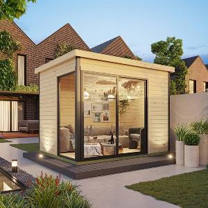 Modano  Modern Wooden Garden House with Flexible Glass Front and Nordic Design  Modano 1