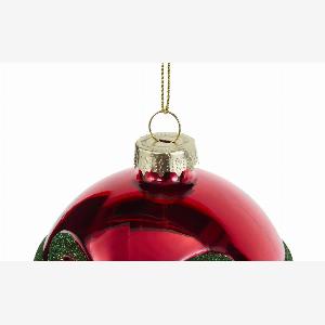 Weihnachtsbaumkugel rot GlasAluminium Ø 80 Dekoration Dekoartikel Sconto