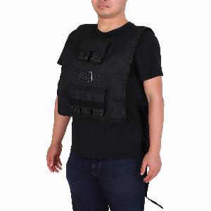 HOMCOM Gilet Zavorrato da 20 kg regolabile in Tessuto Oxford e Acciaio 36x52 cm Nero