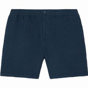 Lightweight Textured Shorts  Blue