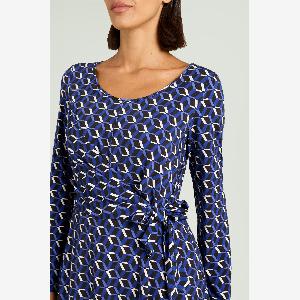 Luisa viola abito stampato fit flare donna