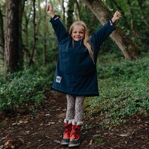 Red Equipment Kids Waterproof Dry Poncho Change Robe  Navy