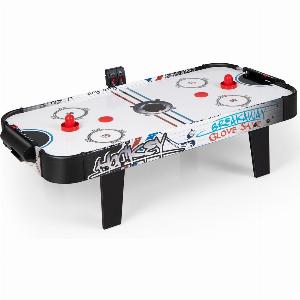 42 Air Hockey Table Wooden Table Top Air Hockey Game Table Set W Strong Motor