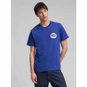 Jerseytshirt Mit Brustaufdruck