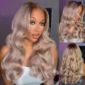 50 Off Megalook 13x6 Ash Blonde Ombre Glueless Wig Silky Straight