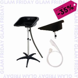 ALTÈAX Lavatesta Portatile per Parrucchieri Inclinabile Quadrato Doccetta Universale