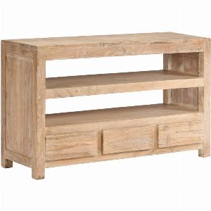 Meuble TV Bois daposacacia massif 90 x 30 x 55 cm Marron clair