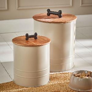 Coppia di contenitori di latta Esteluna