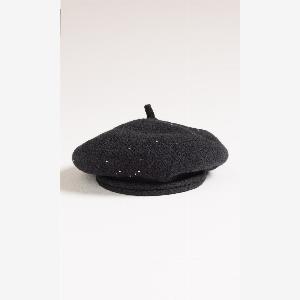 Get 27 Discount on the Klass Embellished Black Beret Hat for Women