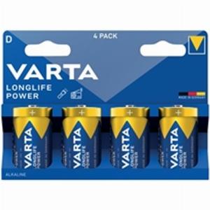 Varta Longlife Power D Alkaline Battery 15V Pack of 4 4920121424
