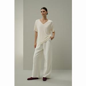 LILYSILK Tshirt Oversize in Seta Breeze Bianca M  Morbida Leggera e Traspirante per Tutti i Giorni