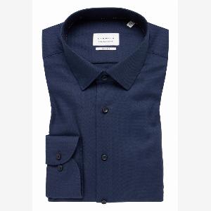 SLIM FIT Hemd in navy strukturiert