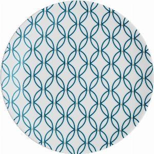 Modern Deco Small Plate Blue Accent