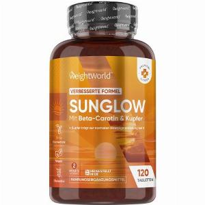 Sunglow Bräunungstabletten von WeightWorld  120 Stück  Teint optimieren  Jetzt nur 1119  20 