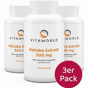 Maitake Extrakt 500 mg 3er Pack 300 Kapseln jetzt nur 5190  13