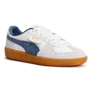 Puma Palermo Leather Mens WhiteBlue Trainers