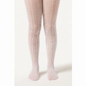 Calzedonia Collant résille pour fille Fille Blanc Taille 24 A