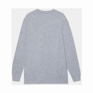 Dickies Pocket Long Sleeve Cotton Mens Grey TShirt
