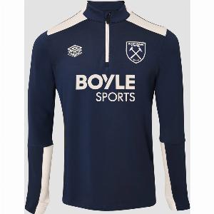 Get 20 Off West Ham 2526 Mens Navy Midlayer Top