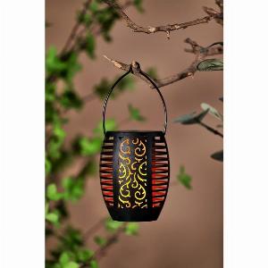 Solar Garden Lantern Decoration 12 Orange LED  13cm by Bright Garden