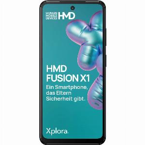 HMD Fusion X1 Kinder Smartphone 128 GB Black mit Allnet Flat 8 GB
