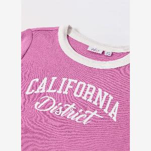 Blukids Tshirt In Puro Cotone Ragazza Bambina Rosa scuro Taglia 1213