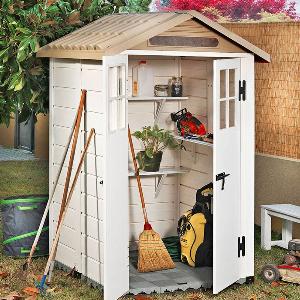 4 x 4 Shire Tuscany Evo 120 Plastic Garden Storage Shed 122m x 122m