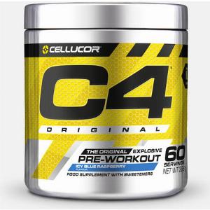 C4 Original Preworkout Cellucor Framboise bleue glacée 396 grammes 60 doses