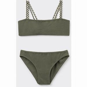 Calzedonia Maillot de bain deux pièces fille Crinkle Twist Fille Vert Taille 14 A