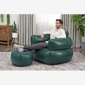 Poltrona gonfiabile con pouf Comfi Cube