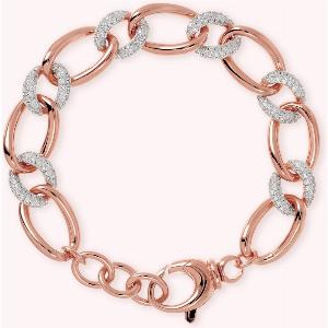 Sconto del 30 su bracciale con maglie ovali e zirconia cubica