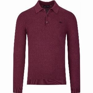 Burgundy long sleeve knitted polo reduced from 7995 to 64 now 20 off