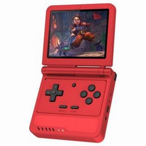 Powkiddy V90S Flip Handheld Game Console Open Source Linux 35 inch 640480 IPS Screen 64GB TF Card Builtin Cavity Speaker 6 Hours of Playtime 20 Simulators Red