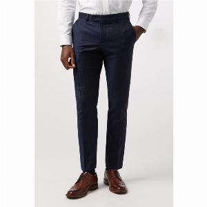 Alexandre Tailored Fit Navy Blue Stripe Mens Trousers